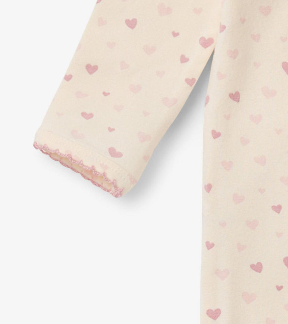Hatley Sleepwear | Baby &amp; Toddler Pretty Hearts Newborn Ruffle Footed Sleeper