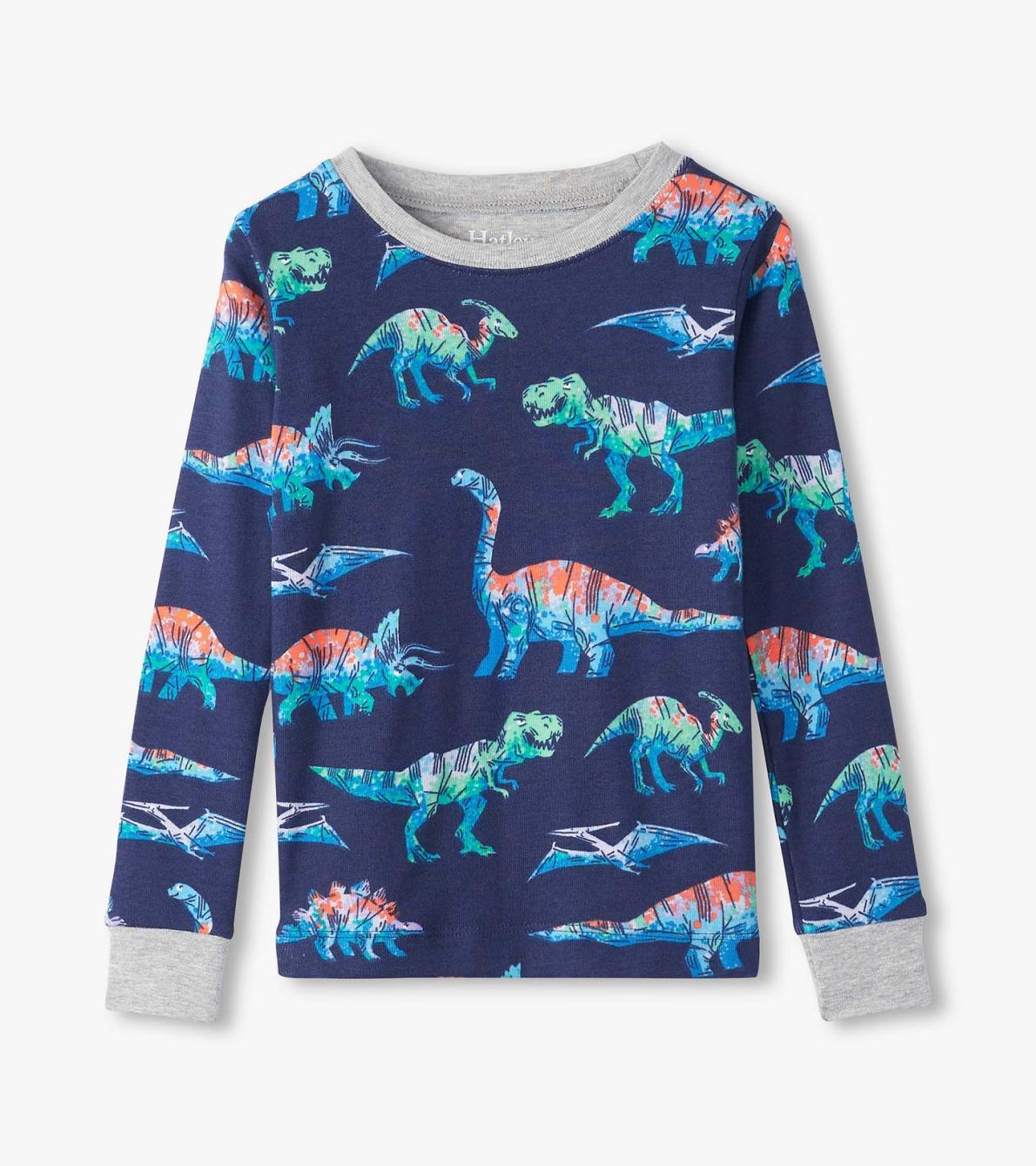 Hatley Sleepwear | Boys Boys Blue Dinos Organic Cotton Pajama Set