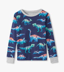 Hatley Sleepwear | Boys Boys Blue Dinos Organic Cotton Pajama Set