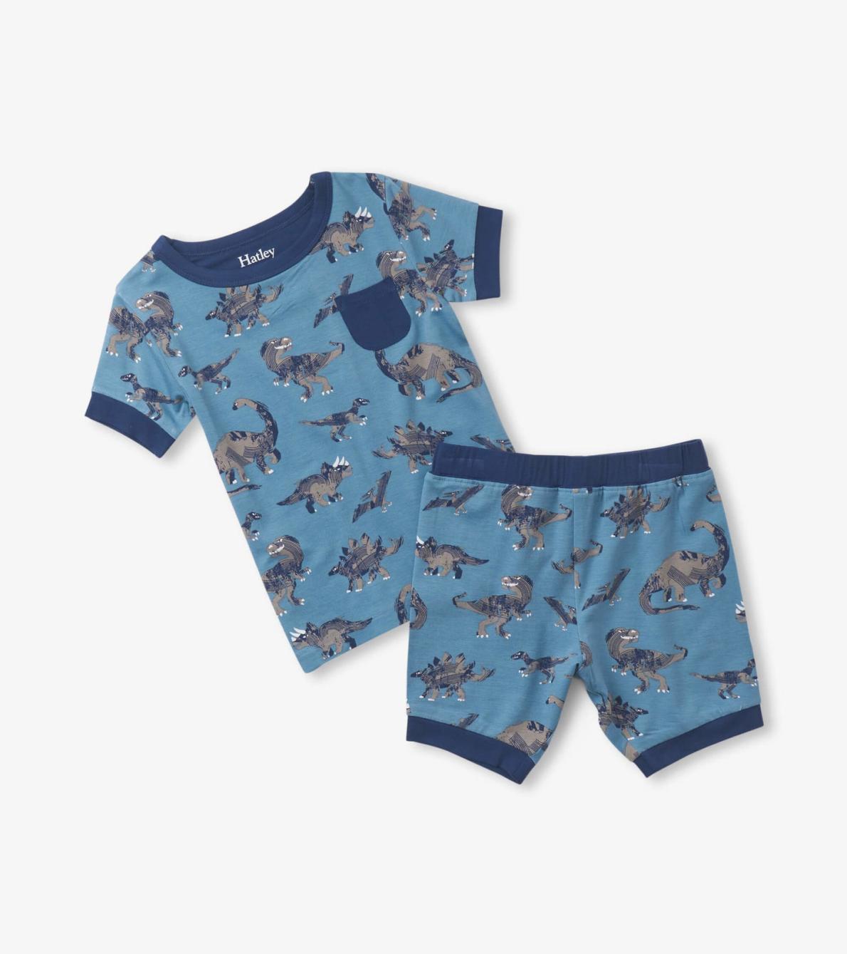Hatley Sleepwear | Boys Boys Dinosaur Bamboo Short Pajama Set