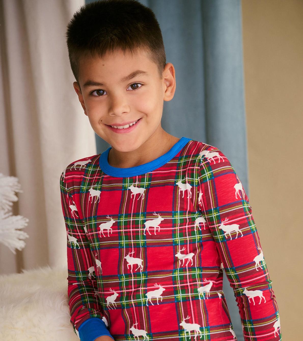 Hatley Sleepwear | Boys Boys Elk Plaid Pajama Set