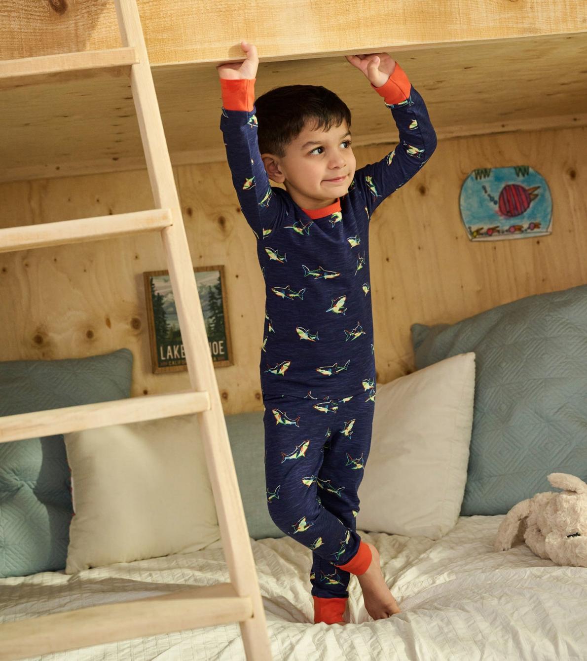 Hatley Sleepwear | Boys Boys Glow Sharks Pajama Set