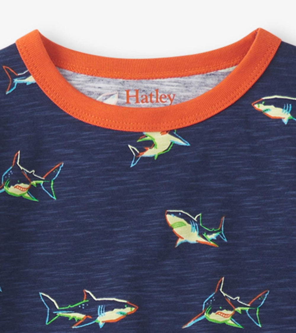 Hatley Sleepwear | Boys Boys Glow Sharks Pajama Set