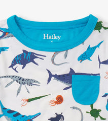 Hatley Sleepwear | Boys Boys Prehistoric Marine Bamboo Pajama Set