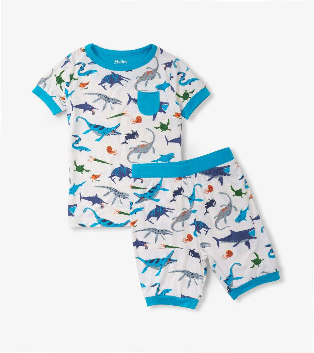 Hatley Sleepwear | Boys Boys Prehistoric Marine Bamboo Short Pajama Set