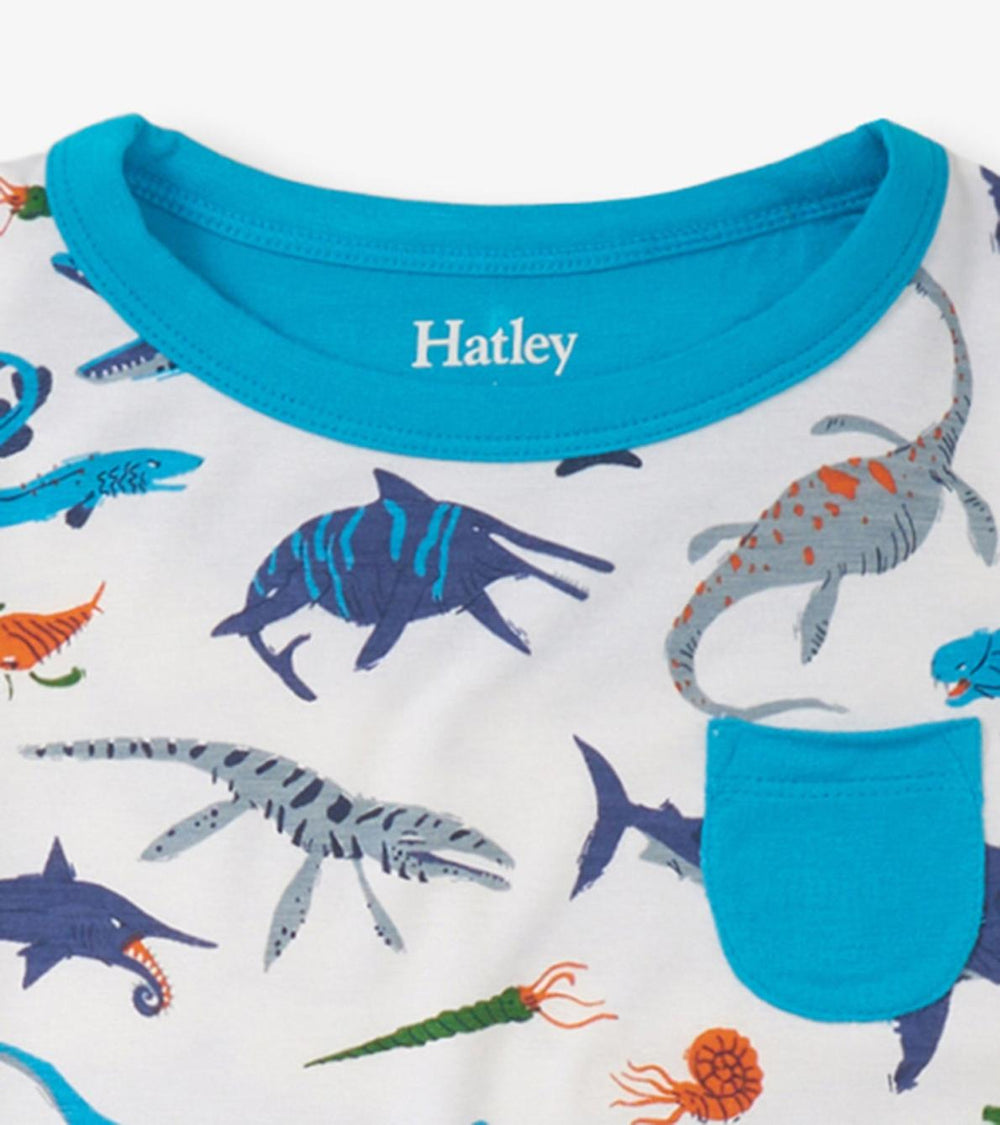 Hatley Sleepwear | Boys Boys Prehistoric Marine Bamboo Short Pajama Set