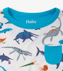 Hatley Sleepwear | Boys Boys Prehistoric Marine Bamboo Short Pajama Set