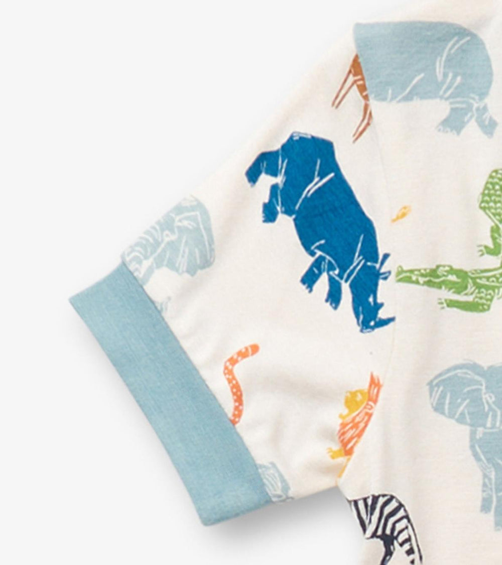 Hatley Sleepwear | Boys Boys Scratchy Safari Bamboo Short Pajama Set