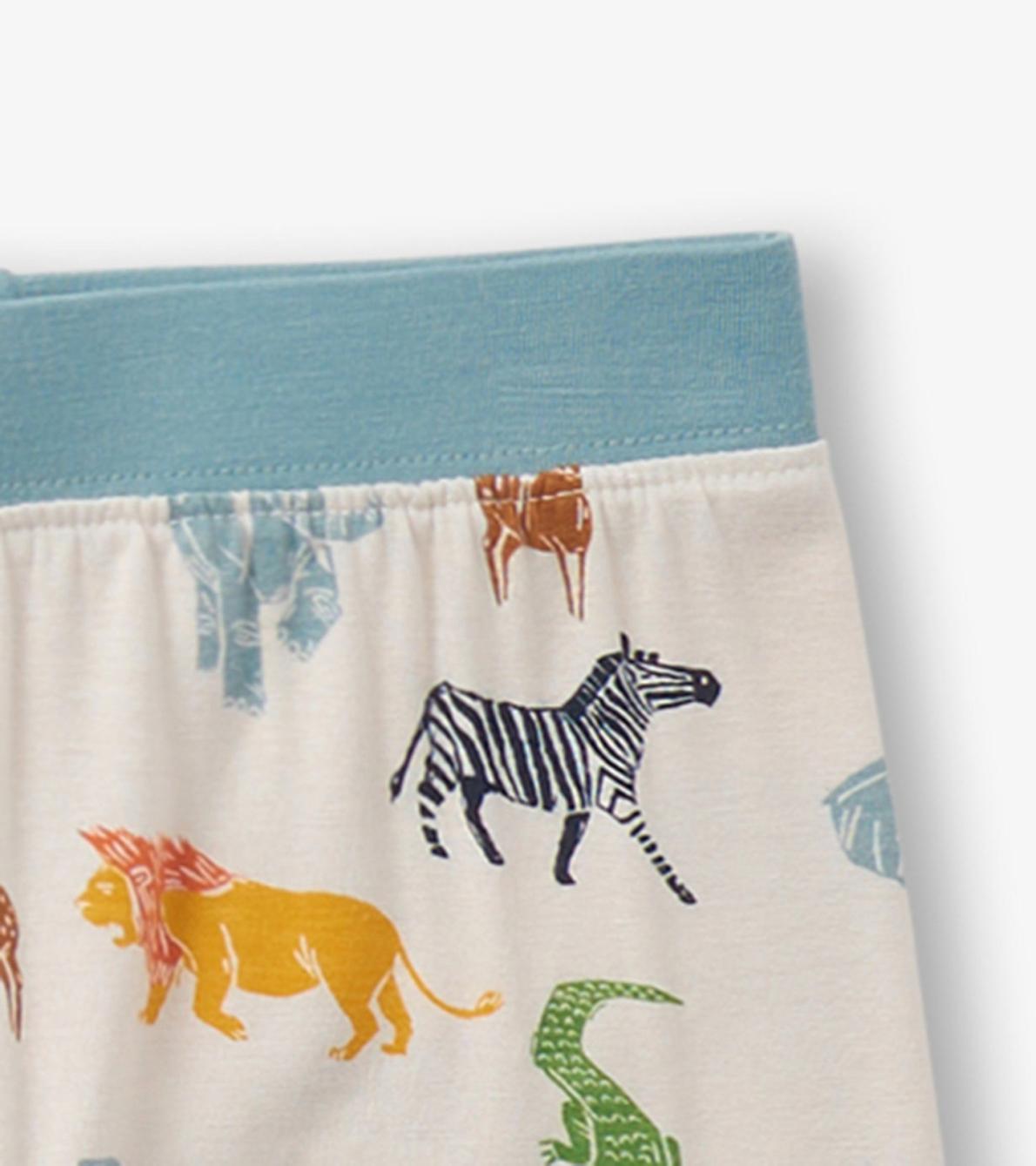 Hatley Sleepwear | Boys Boys Scratchy Safari Bamboo Short Pajama Set