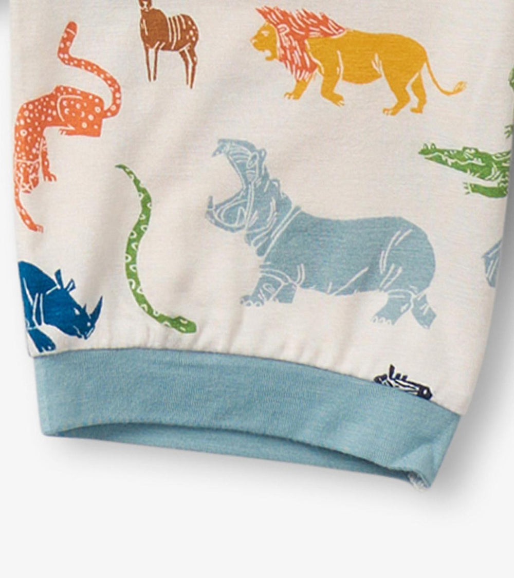Hatley Sleepwear | Boys Boys Scratchy Safari Bamboo Short Pajama Set