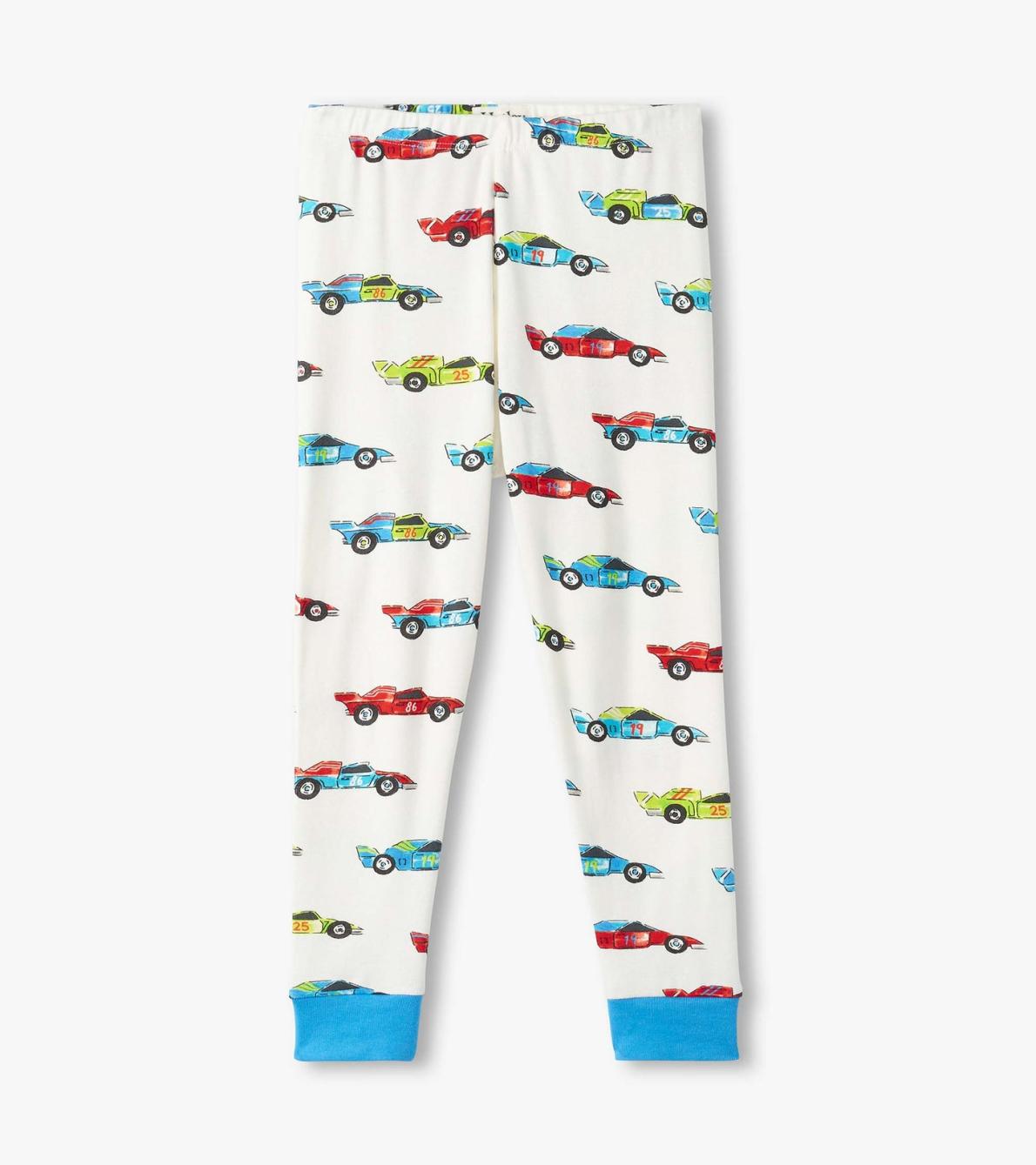 Hatley Sleepwear | Boys Boys Water Colour Racecars Organic Cotton Pajama Set