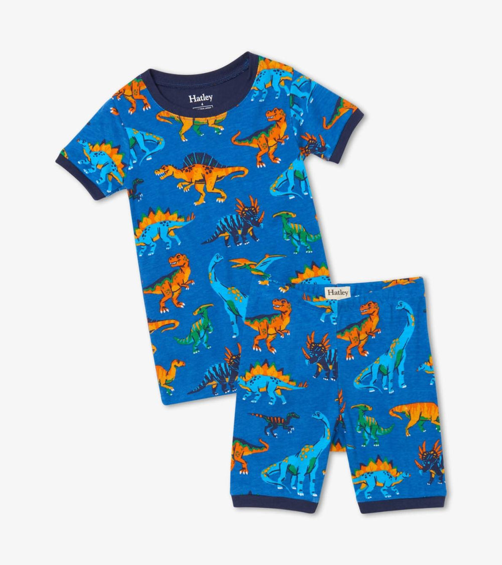 Hatley Sleepwear | Boys Dino Park Organic Cotton Short Pajama Set