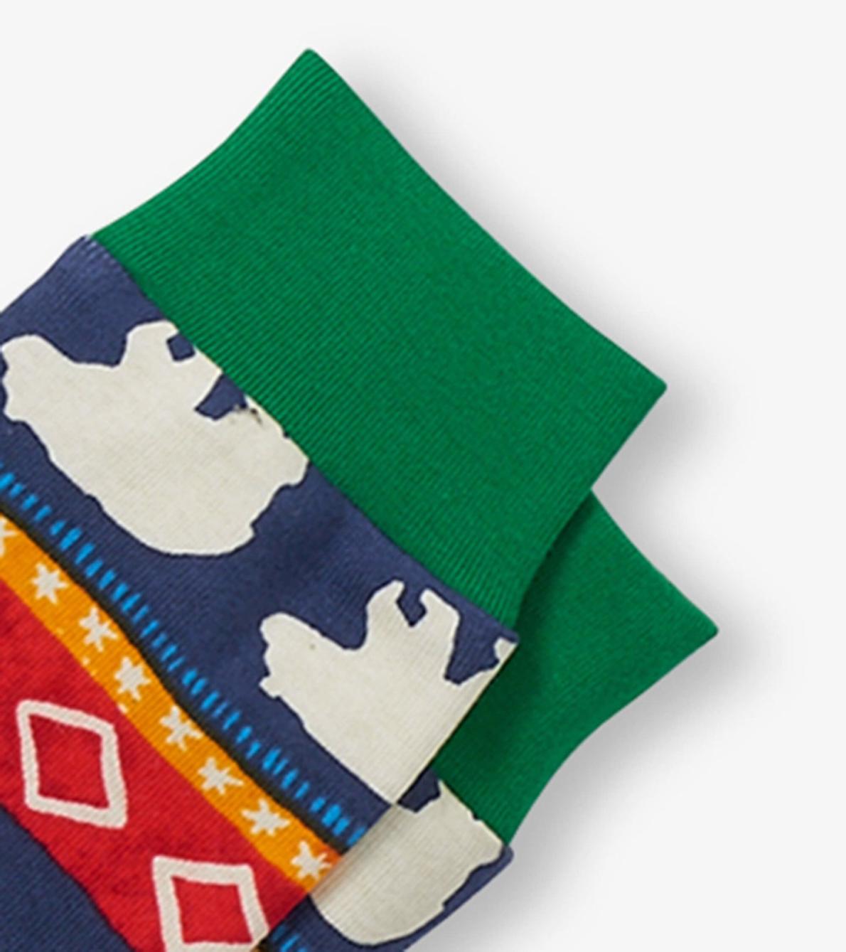 Hatley Sleepwear | Boys Navy Painted Fairisle Raglan Organic Cotton Pajama Set