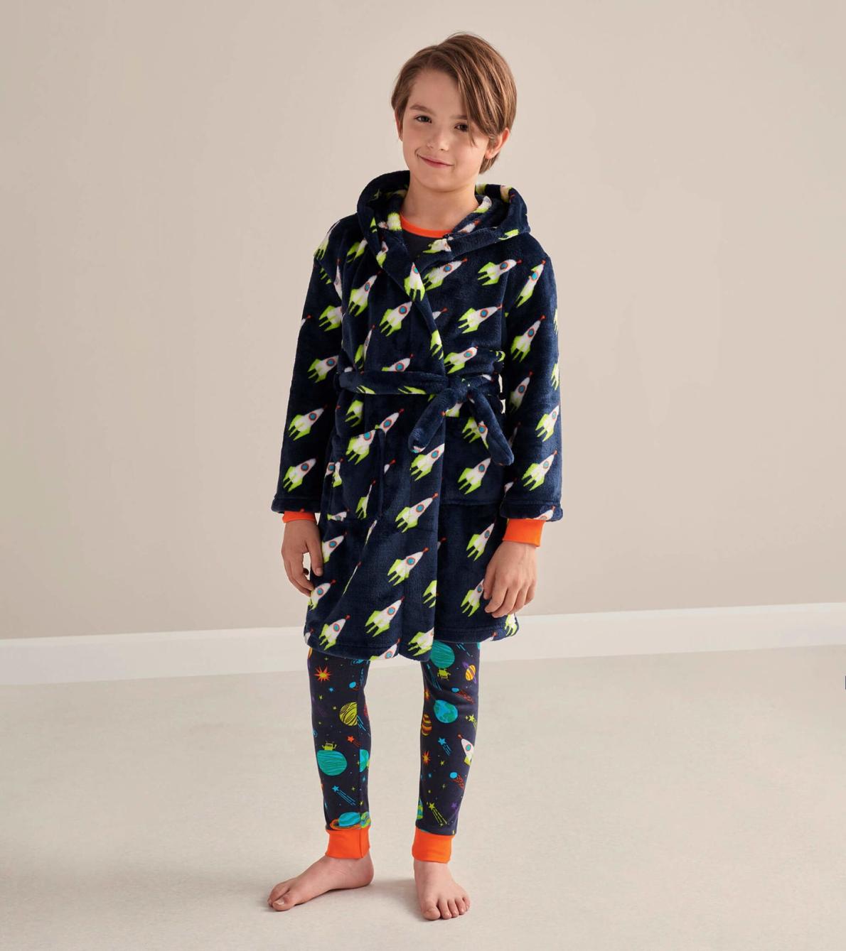 Hatley Sleepwear | Boys Rocket Man Fleece Robe