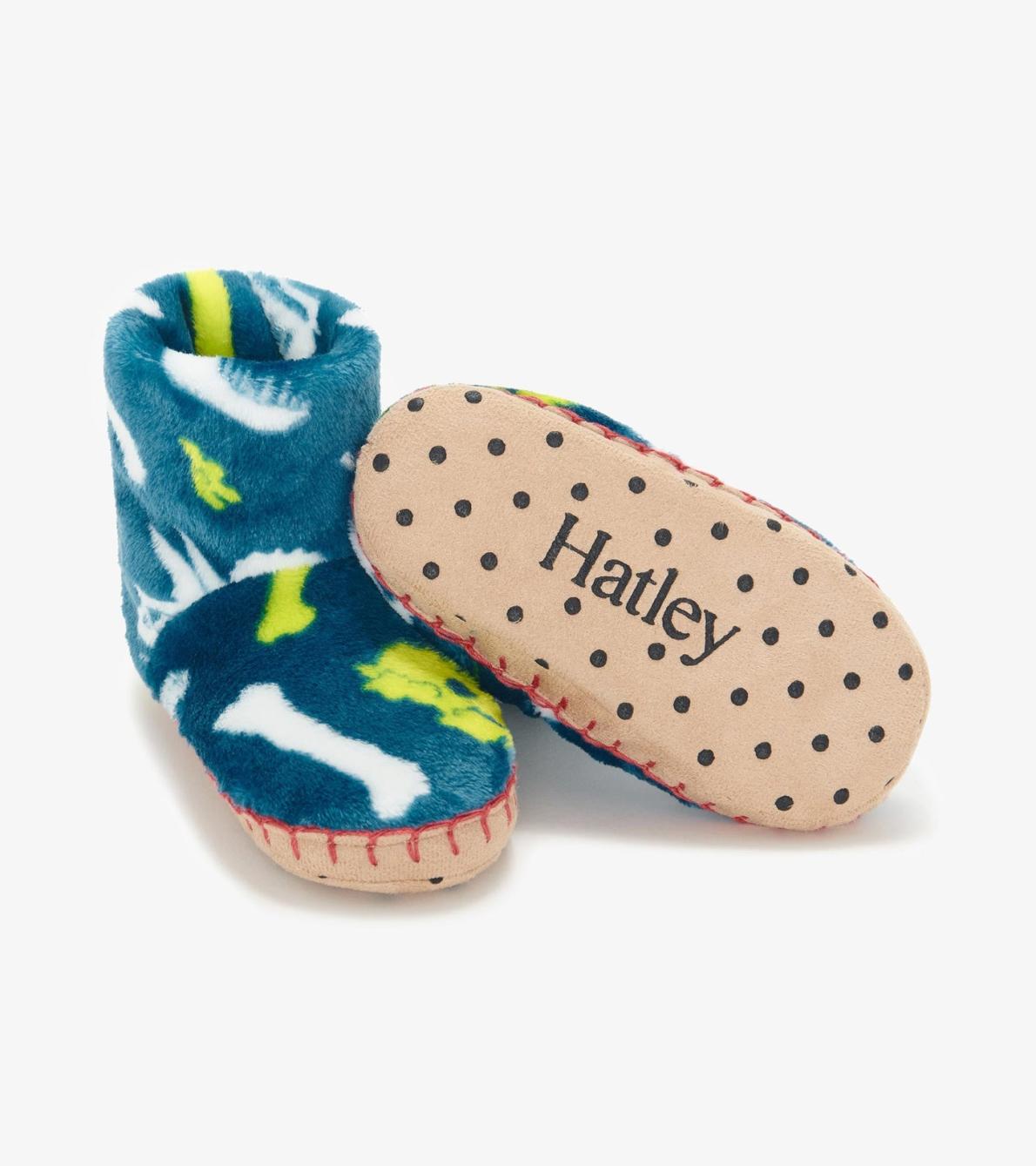 Hatley Sleepwear | Boys/Baby &amp; Toddler Baby Boys Dino Fossils Fleece Slippers