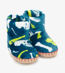 Hatley Sleepwear | Boys/Baby &amp; Toddler Baby Boys Dino Fossils Fleece Slippers