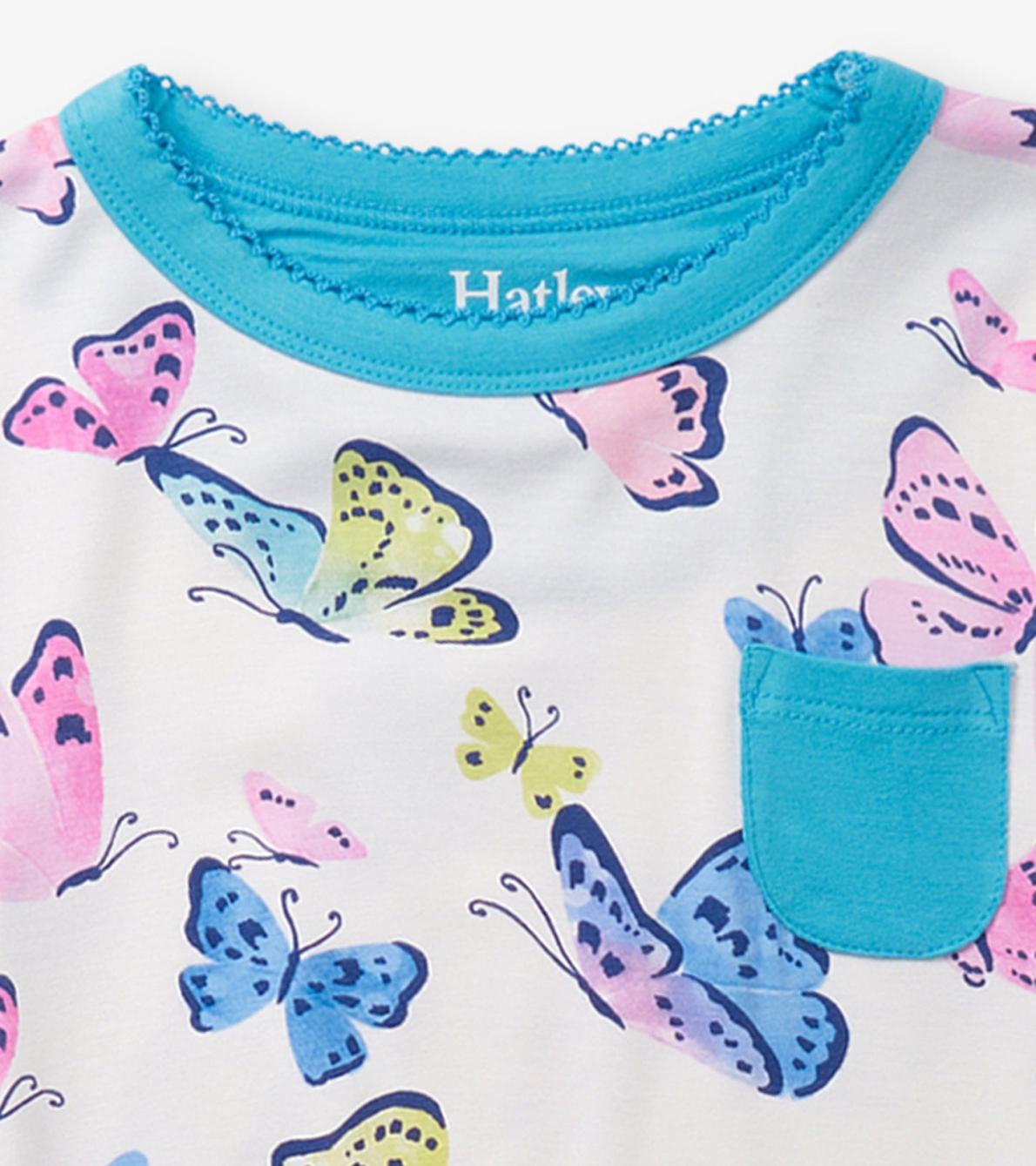Hatley Sleepwear | Girls Girls Big Butterflies Bamboo Short Pajama Set