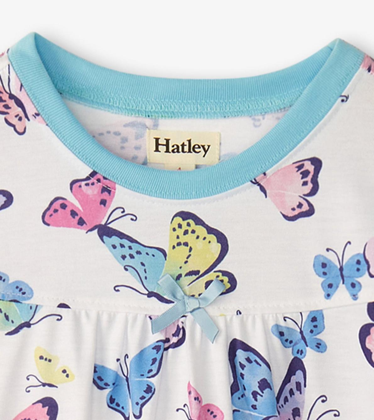 Hatley Sleepwear | Girls Girls Big Butterflies Long Sleeve Nightgown