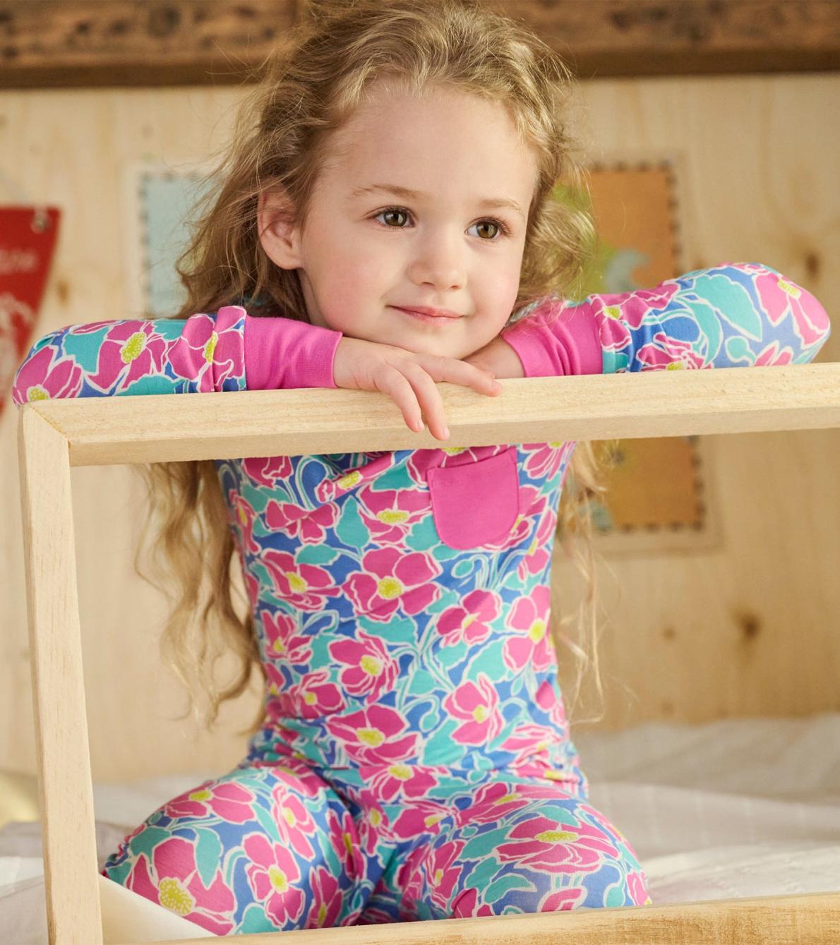 Hatley Sleepwear | Girls Girls Big Poppies Bamboo Pajama Set