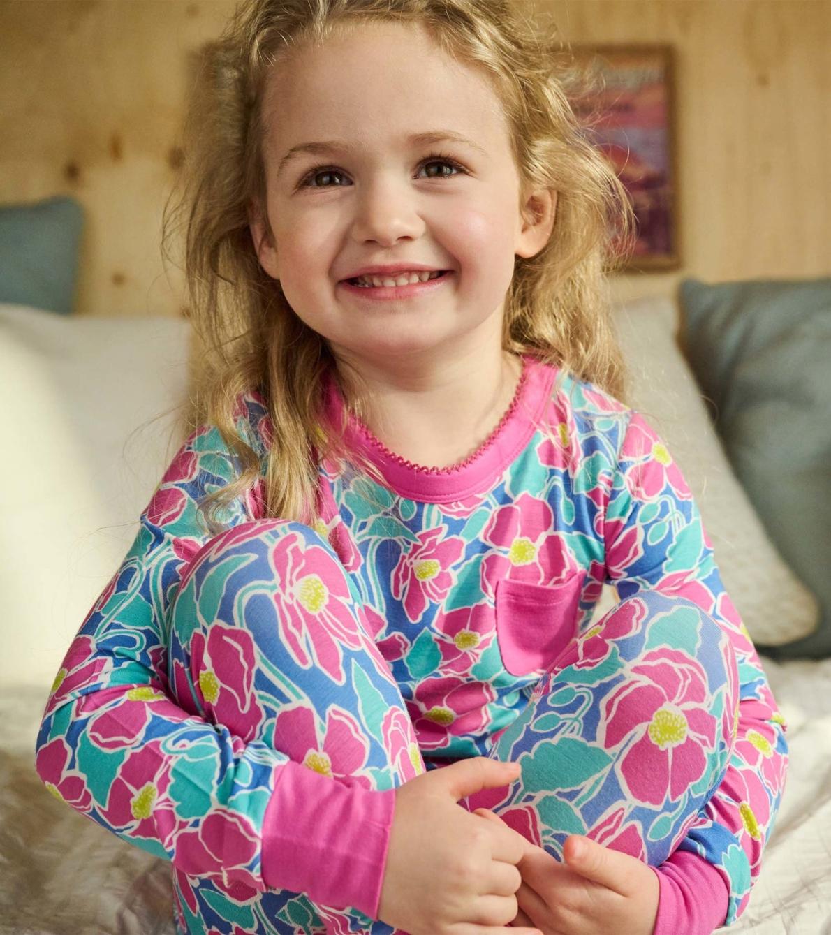 Hatley Sleepwear | Girls Girls Big Poppies Bamboo Pajama Set