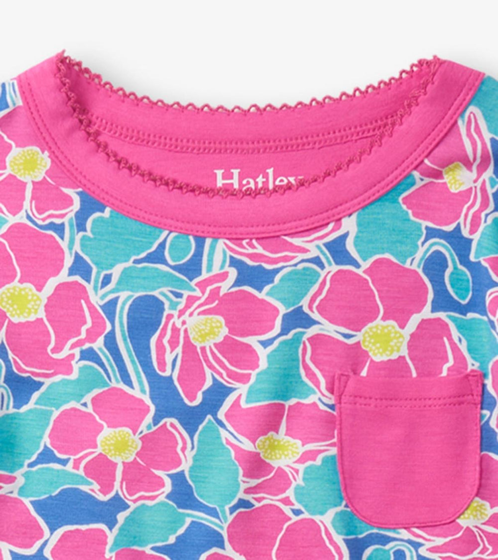 Hatley Sleepwear | Girls Girls Big Poppies Bamboo Pajama Set