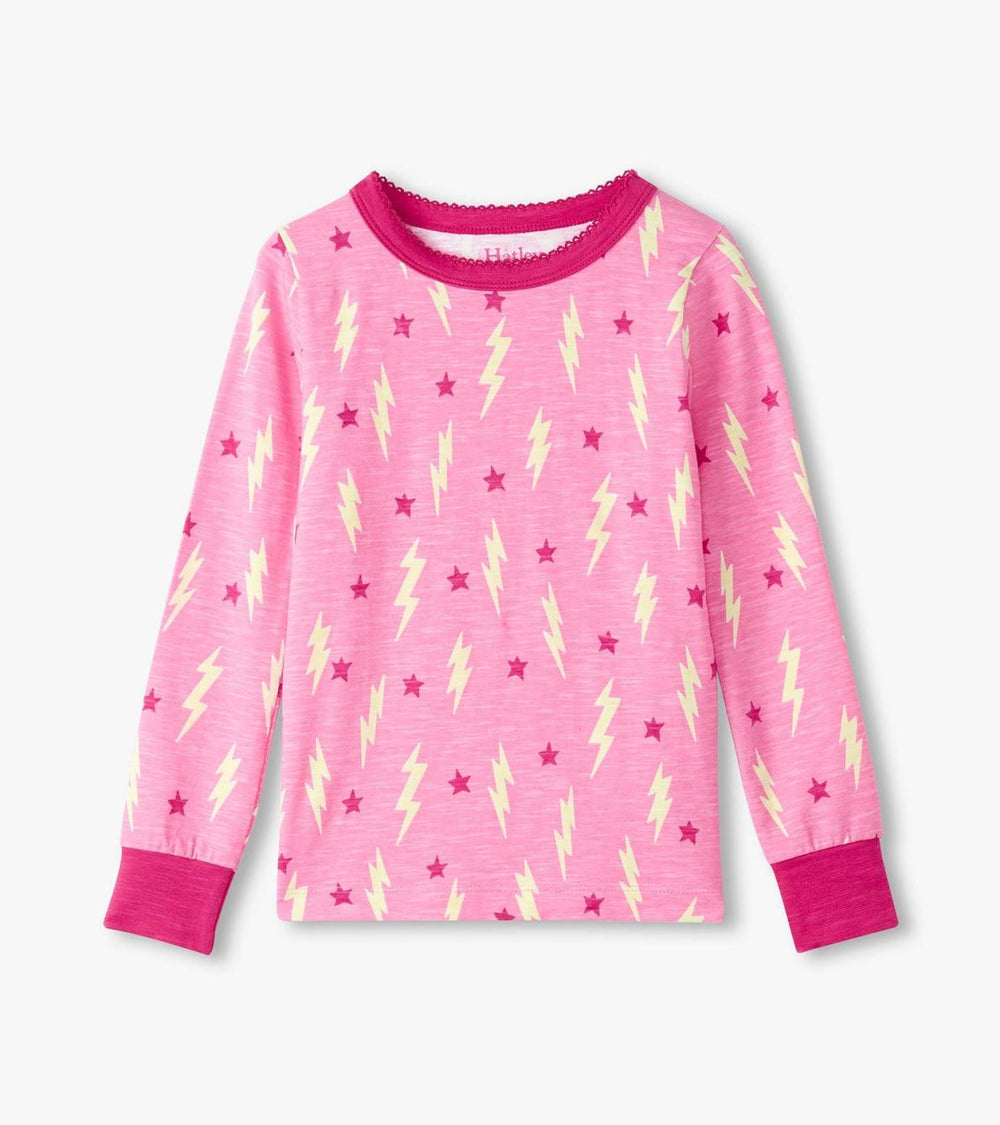 Hatley Sleepwear | Girls Girls Lightning Bolts &amp; Stars Pajama Set