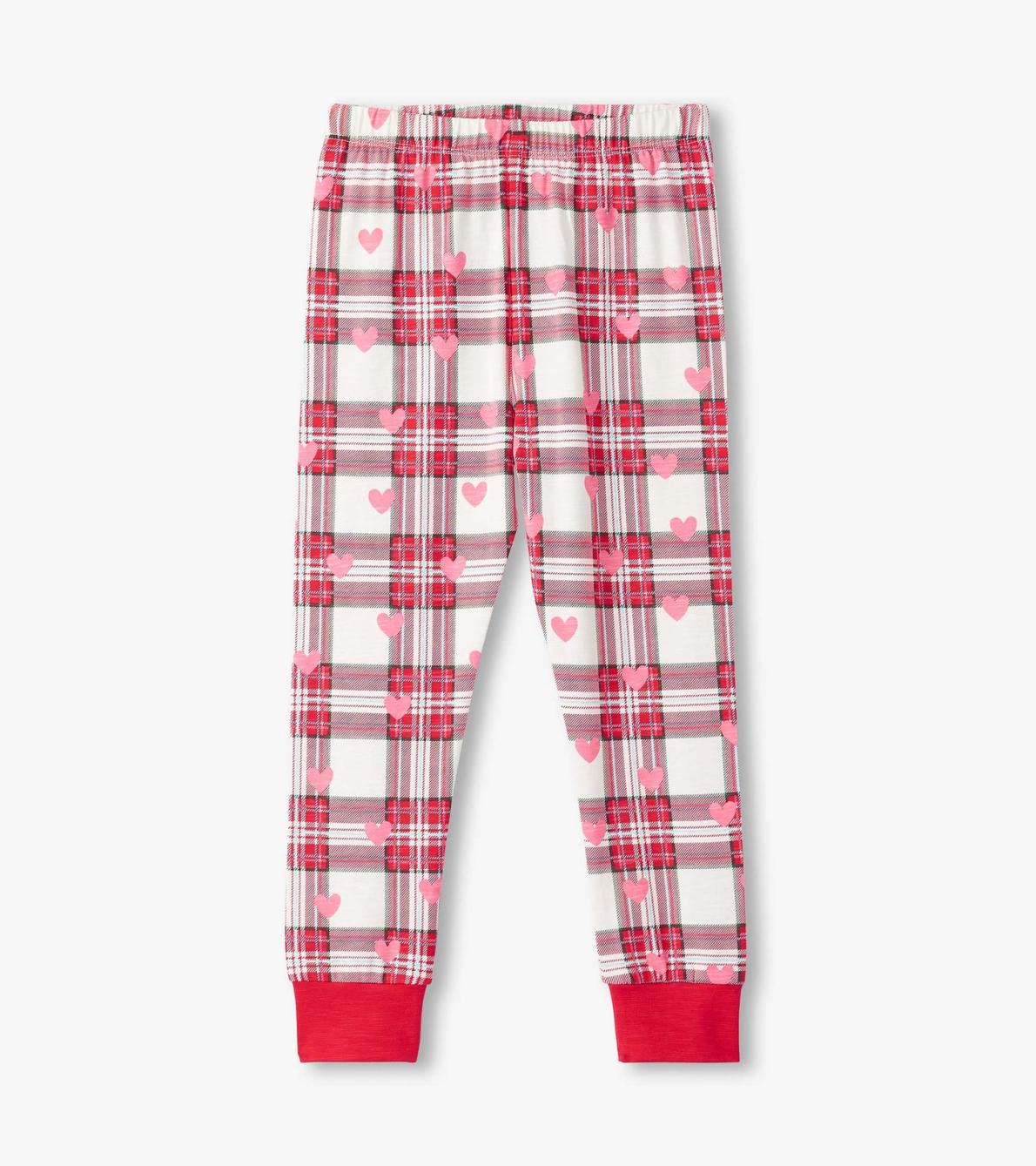 Hatley Sleepwear | Girls Girls Plaid Hearts Pajama Set