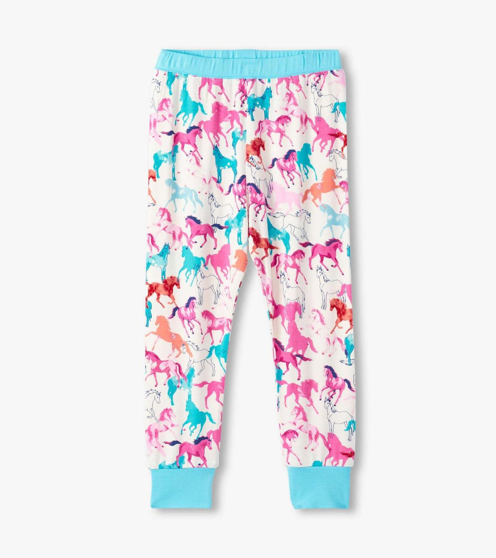 Hatley Sleepwear | Girls Girls Pretty Horses Bamboo Pajama Set