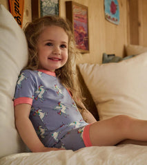 Hatley Sleepwear | Girls Girls Rainbow Unicorn Bamboo Short Pajama Set
