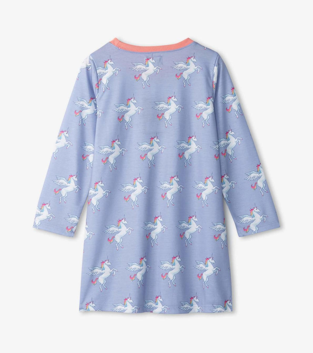 Hatley Sleepwear | Girls Girls Rainbow Unicorn Long Sleeve Nightgown