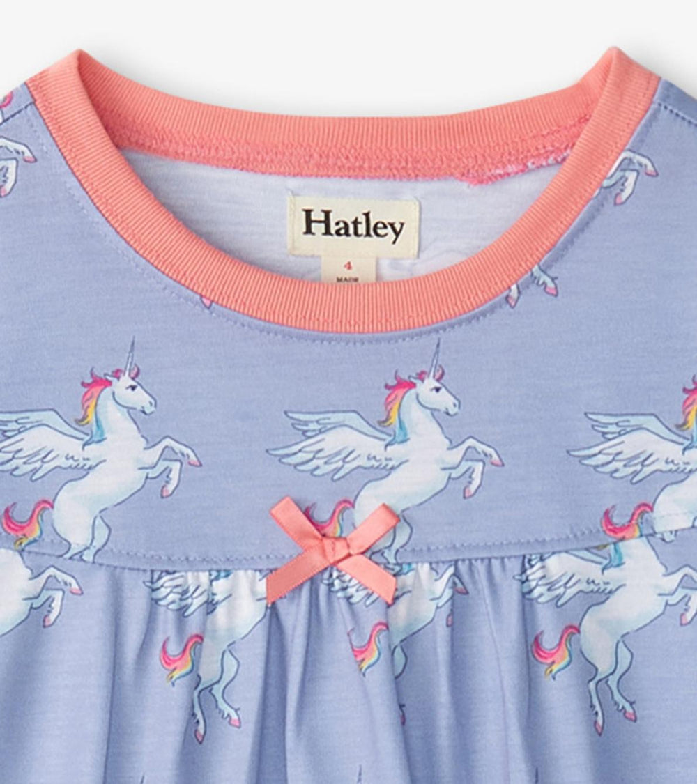 Hatley Sleepwear | Girls Girls Rainbow Unicorn Long Sleeve Nightgown