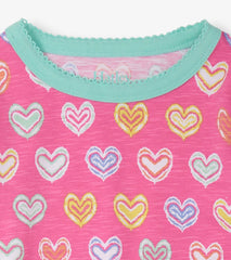 Hatley Sleepwear | Girls Girls Shibori Hearts Pajama Set
