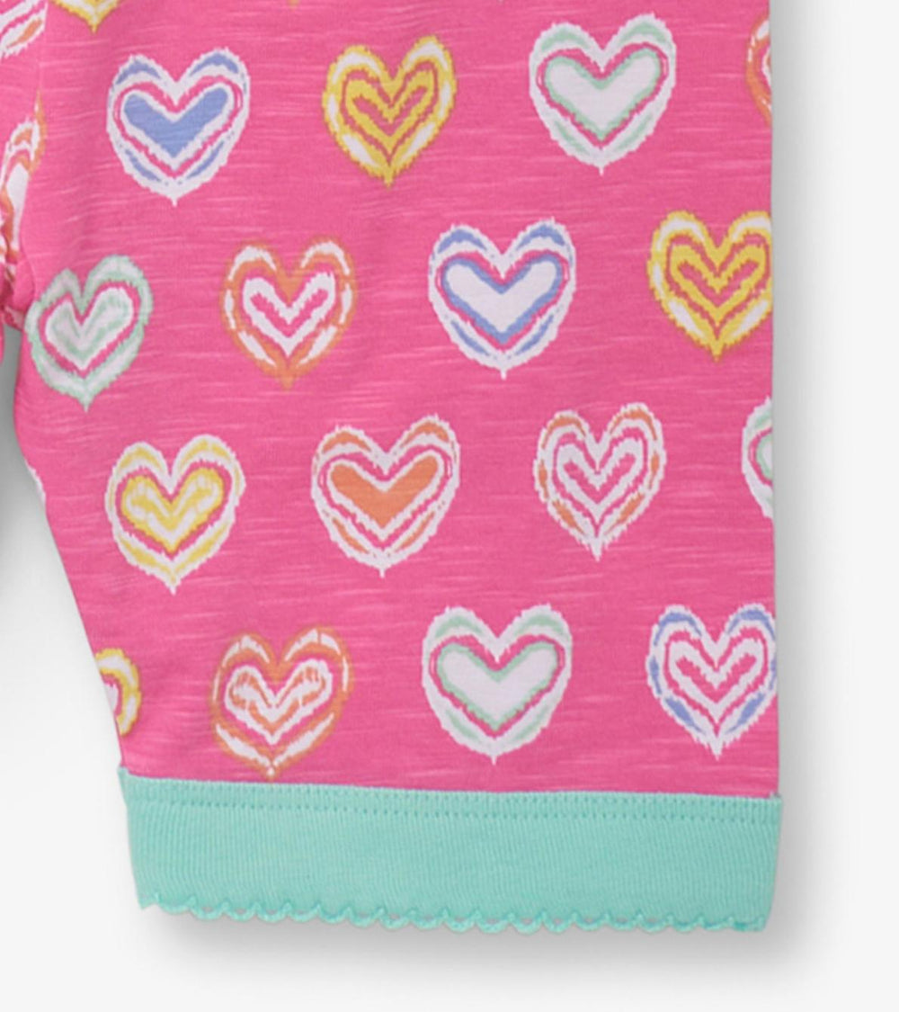 Hatley Sleepwear | Girls Girls Shibori Hearts Short Pajama Set