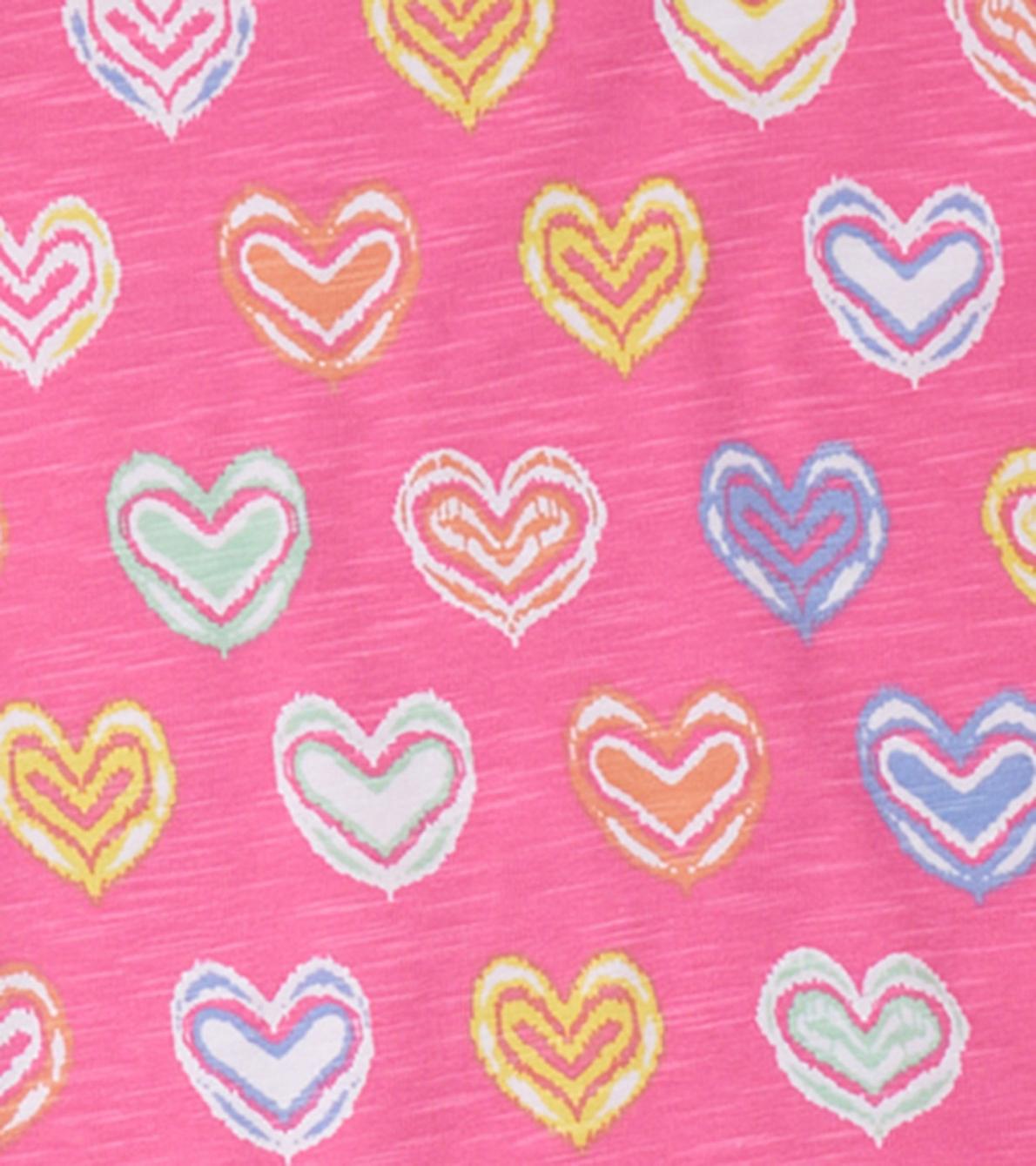 Hatley Sleepwear | Girls Girls Shibori Hearts Short Pajama Set