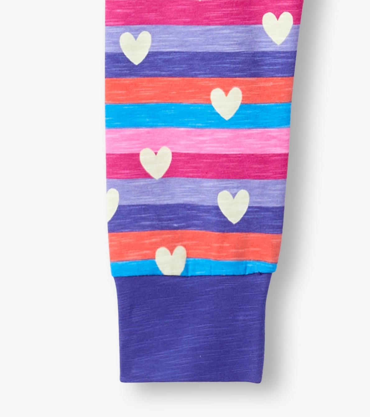 Hatley Sleepwear | Girls Girls Stripes &amp; Hearts Pajama Set