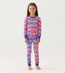 Hatley Sleepwear | Girls Girls Stripes &amp; Hearts Pajama Set