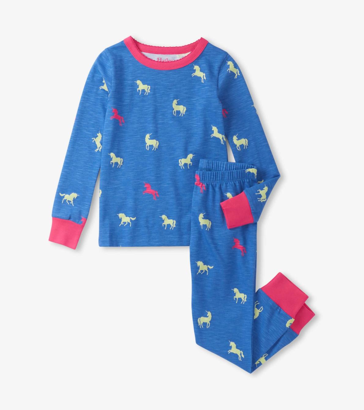 Hatley Sleepwear | Girls Girls Unicorn Glow Pajama Set