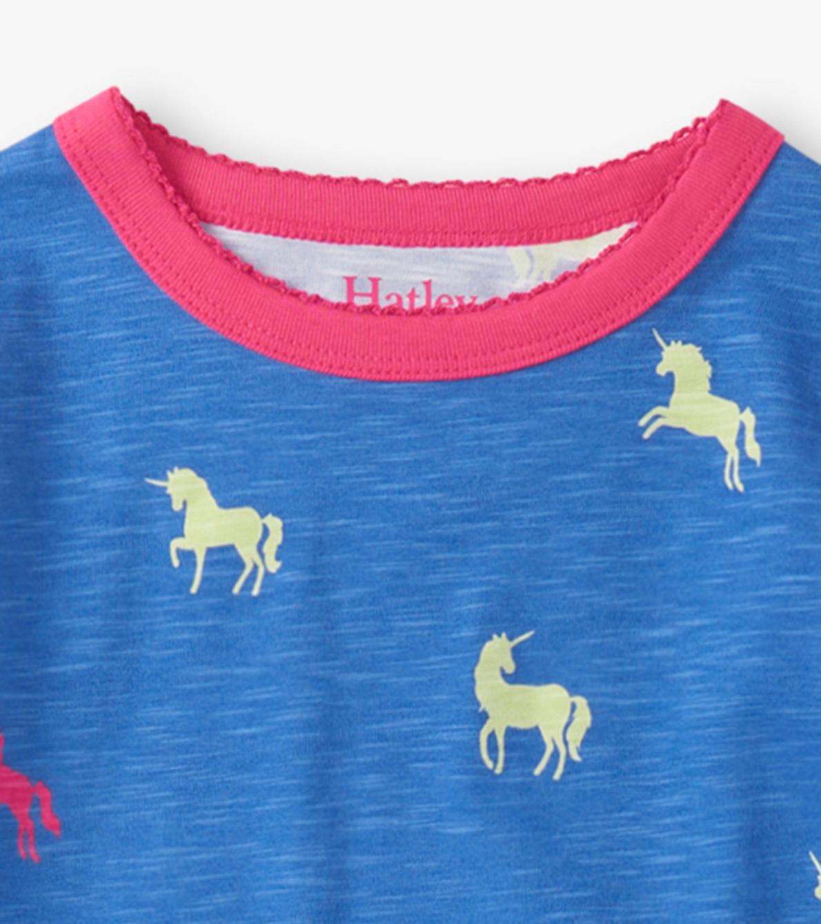 Hatley Sleepwear | Girls Girls Unicorn Glow Pajama Set