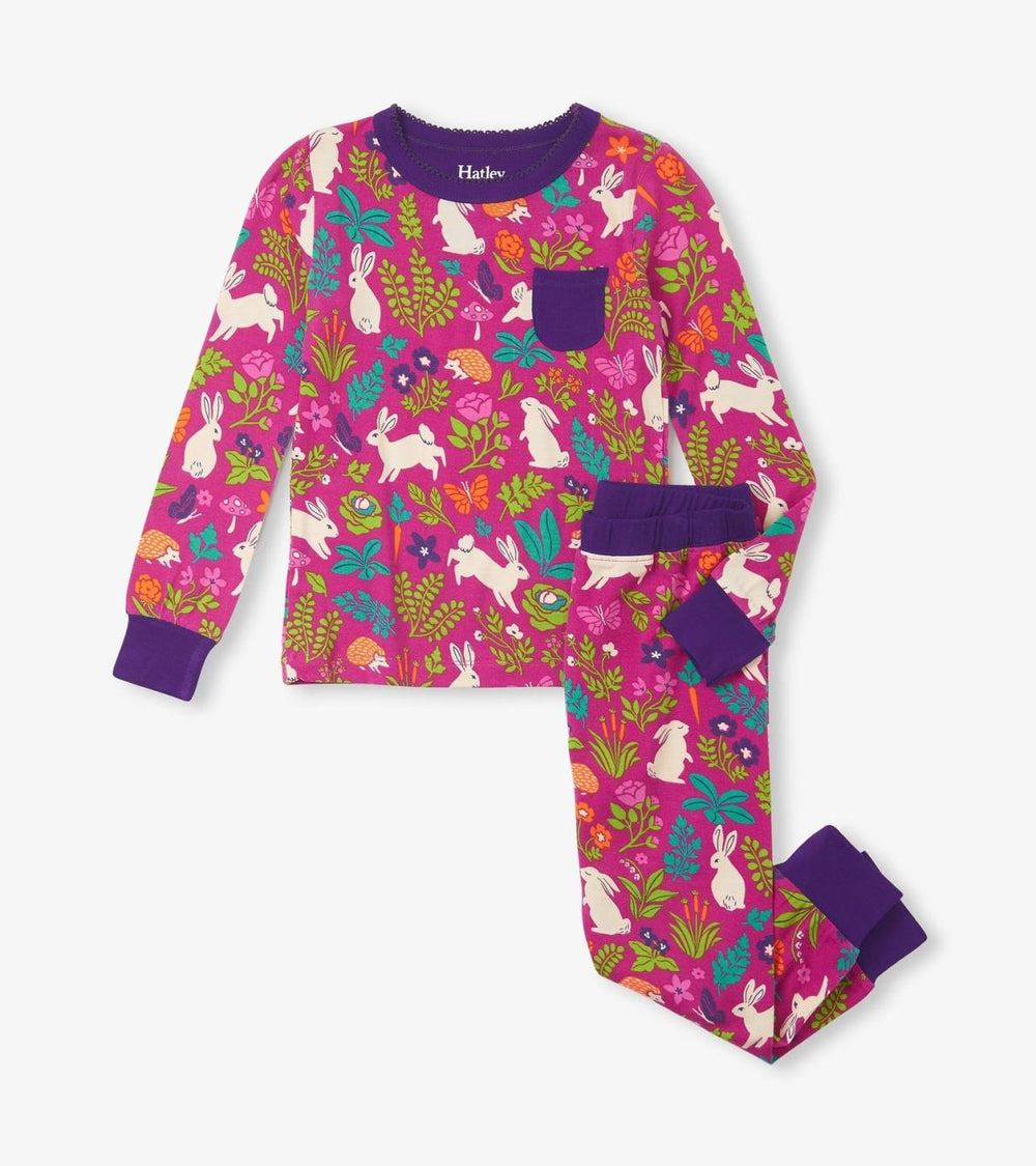 Hatley Sleepwear | Girls Girls Wild Bunnies Bamboo Pajama Set
