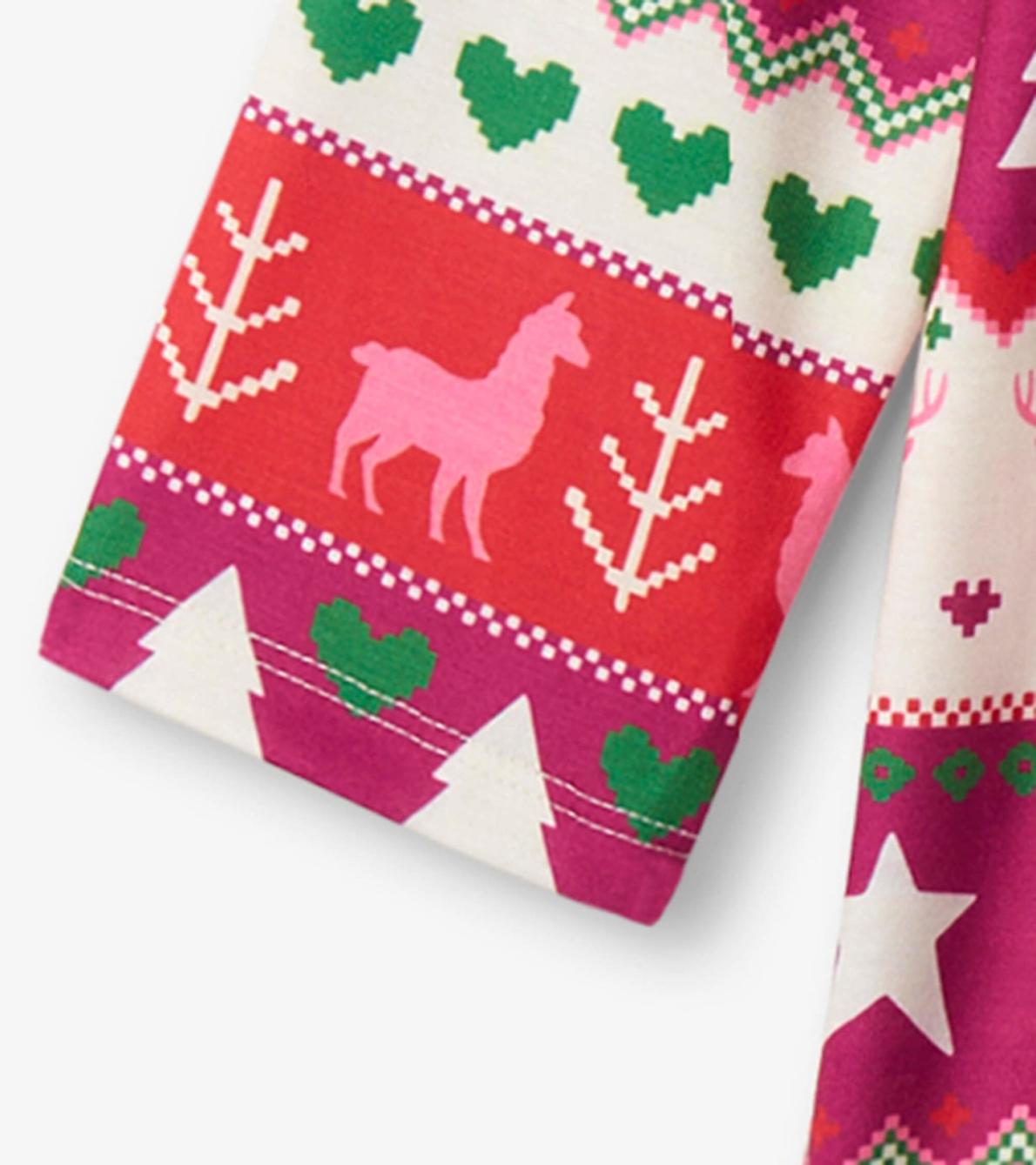 Hatley Sleepwear | Girls Holiday Fair Isle Long Sleeve Girls Nightgown