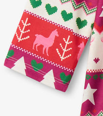 Hatley Sleepwear | Girls Holiday Fair Isle Long Sleeve Girls Nightgown