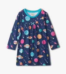 Hatley Sleepwear | Girls Interstellar Long Sleeve Girls Nightgown