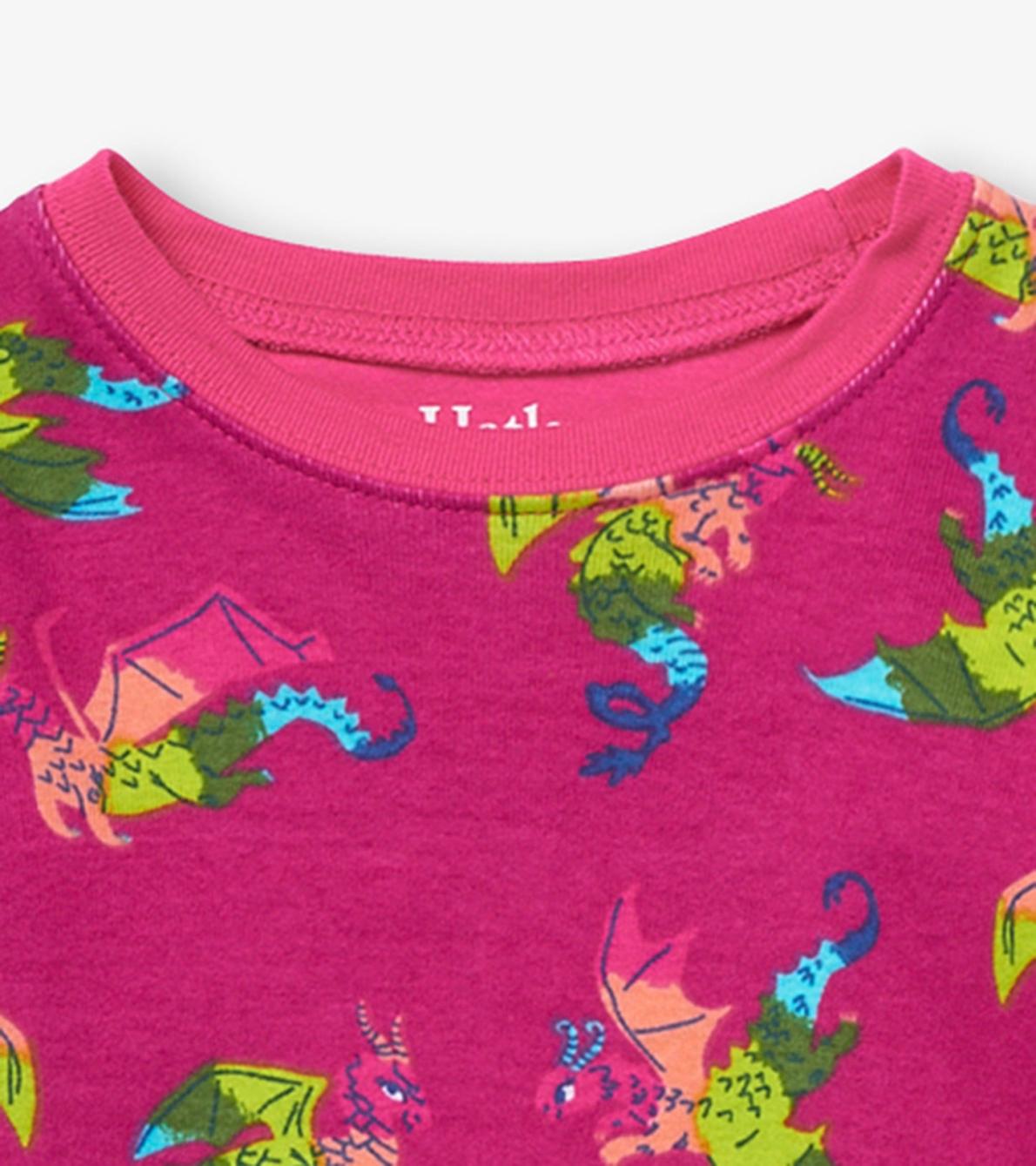 Hatley Sleepwear | Girls Rainbow Dragons Organic Cotton Pajama Set