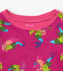Hatley Sleepwear | Girls Rainbow Dragons Organic Cotton Pajama Set