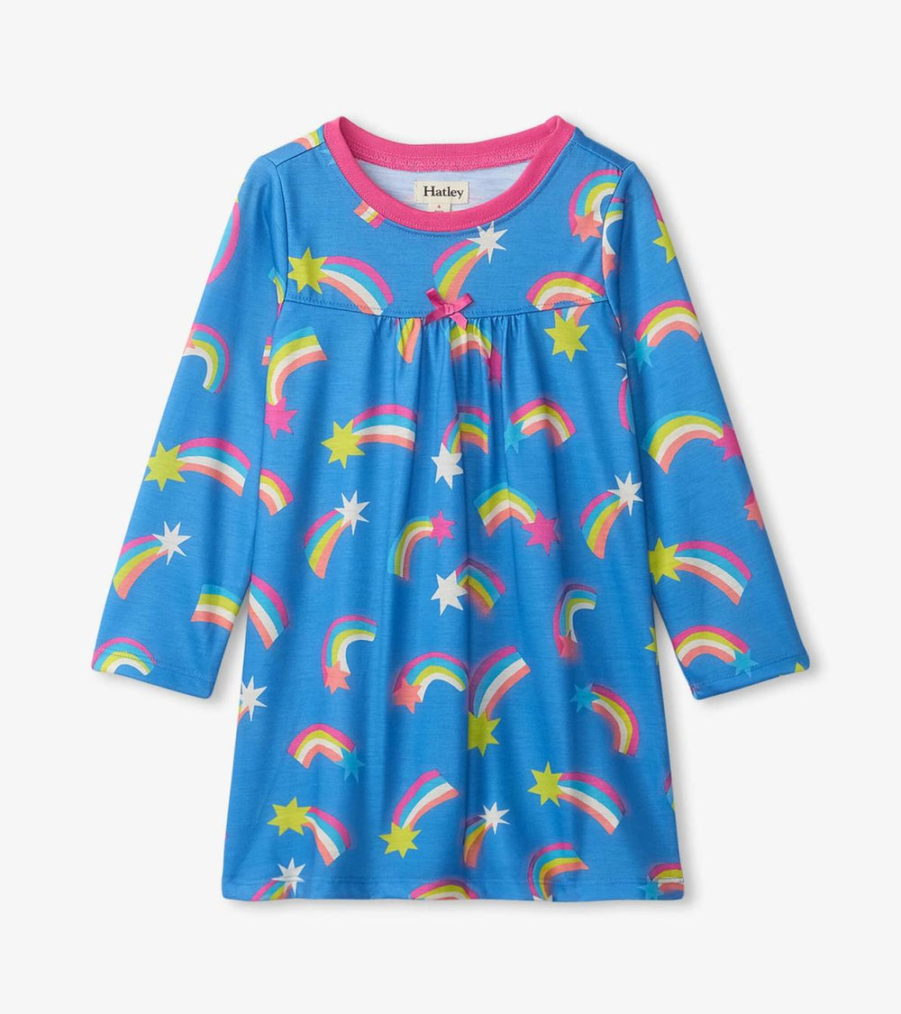 Hatley Sleepwear | Girls Shooting Stars Long Sleeve Girls Nightgown