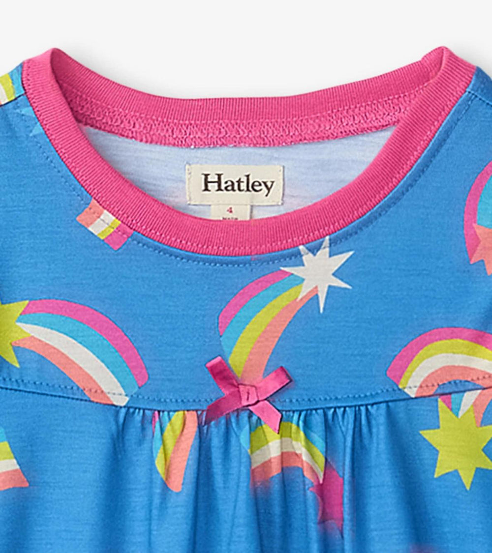 Hatley Sleepwear | Girls Shooting Stars Long Sleeve Girls Nightgown