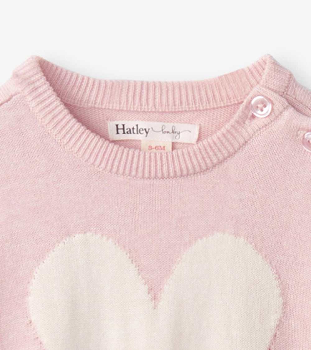 Hatley Sweaters | Baby &amp; Toddler Baby Big Heart Sweater Onesie