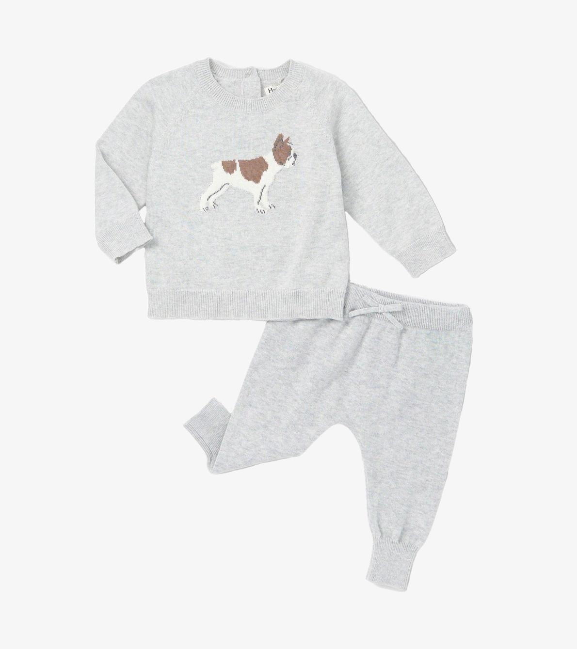 Hatley Sweaters | Baby &amp; Toddler Baby Boys Little Bulldog Pullover Sweater &amp; Pants