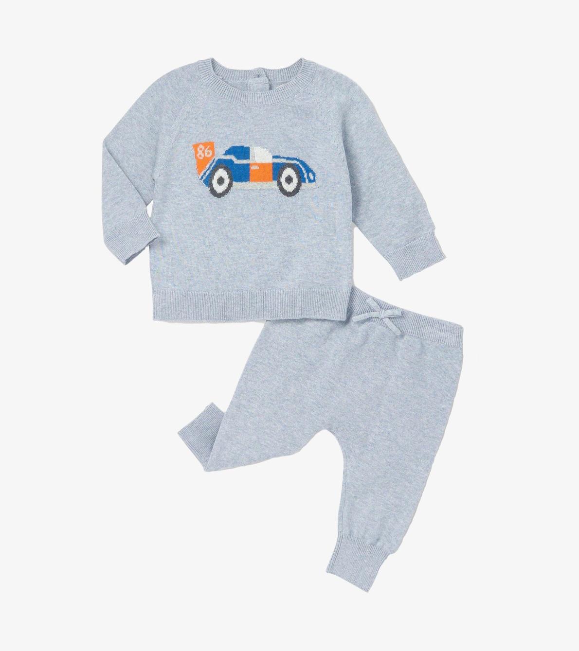 Hatley Sweaters | Baby &amp; Toddler Baby Boys Little Racecar Pullover Sweater &amp; Pants