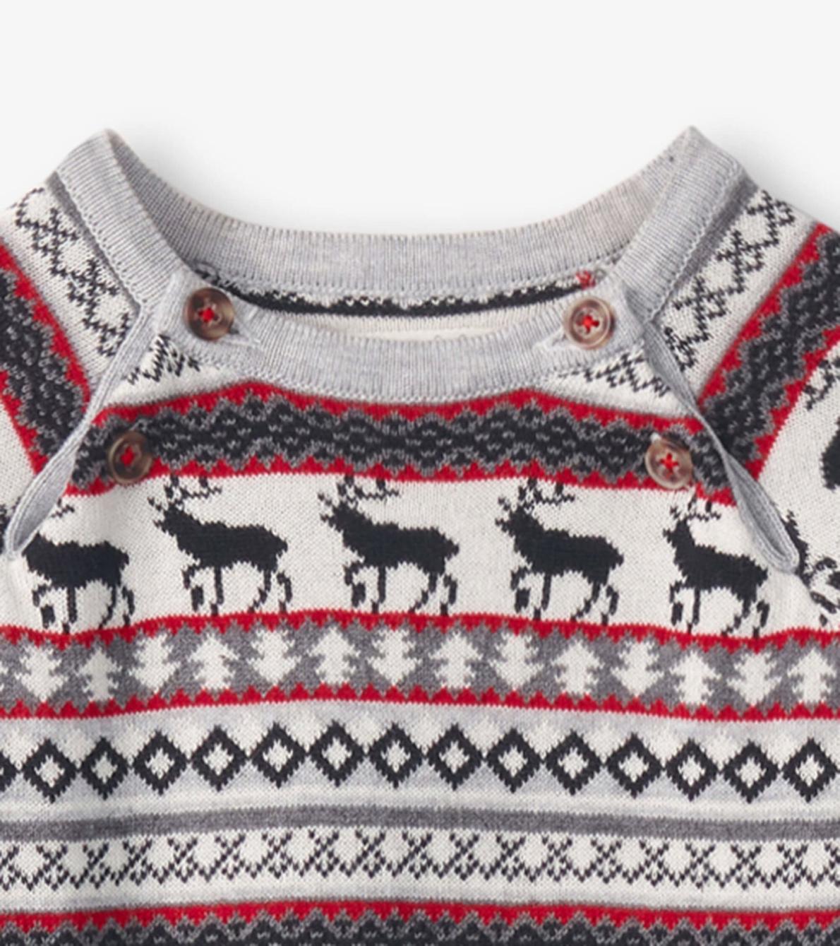Hatley Sweaters | Baby &amp; Toddler Baby Stag Fairisle Sweater Onesie
